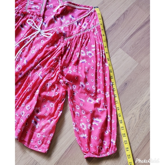 Free People Red Cotton Blouse - Picture 4 of 8